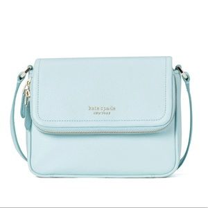 KATE SPADE NEW YORK run around large flap crossbody bag in Blue Glow